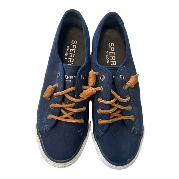 Sperry Top Sider Crest Vibe Canvas Sneakers Navy Women's Size 5M - Picture 5 of 8